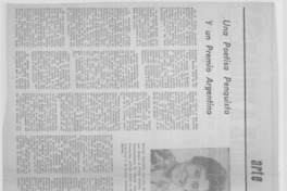 Una poetisa penquista y un premio argentino.