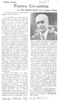 Panero, cervantista