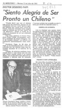 Siento alegría de ser pronto un chileno".