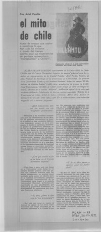 El mito de Chile : [entrevista]