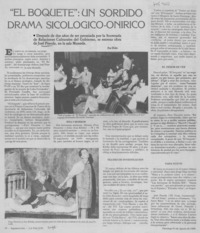 "El boquete": un sórdido drama sicológico-onírico