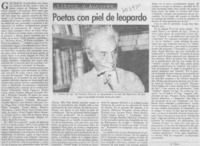 Poetas con piel de leopardo.