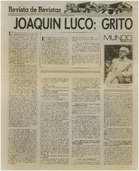 Joaquín Luco: grito de libertad : [entrevista]