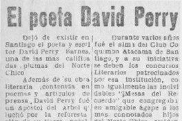 El Poeta David Perry.