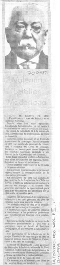 Valentín Letelier Madariaga.