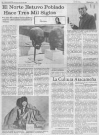 El norte estuvo poblado hace tres mil siglos