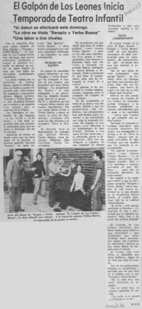 El galpón de Los Leones inicia temporada de teatro infantil.