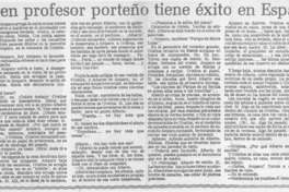 Joven profesor porteño tiene éxito en España.