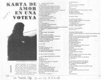Karta de amor en una voteya.