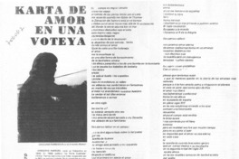 Karta de amor en una voteya.