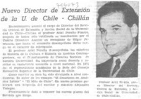 Nuevo director de extensión de la U. de Chile-Chillán.