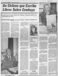 Un chileno que escribe libros sobre cowboys : [entrevista]