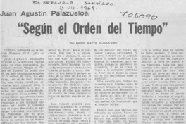 Según el orden del tiempo"