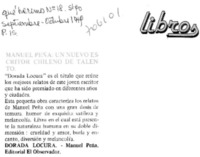 Manuel Peña: un nuevo escritor chileno de talento.