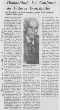 Hispanidad, un conjunto de valores espirituales.