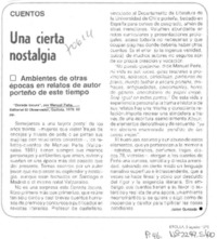 Una cierta nostalgia