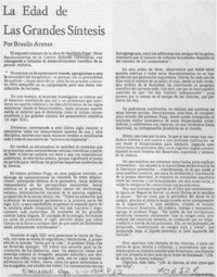 La edad de las grandes síntesis