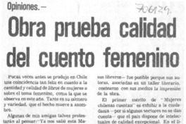 Obra prueba calidad del cuento femenino