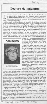 Lectura de setiembre