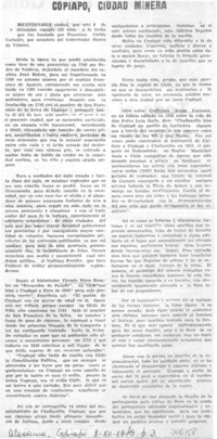 Copiapó, ciudad minera.