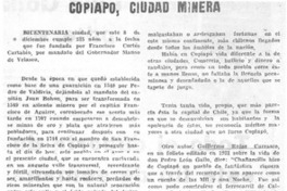 Copiapó, ciudad minera.