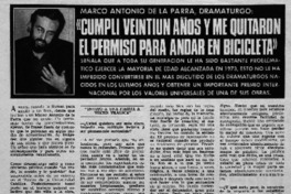 Cumplí veintiún años y me quitaron el permiso para andar en bicicleta": [entrevista]