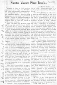 Nuestro Vicente Pérez Rosales