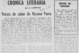 Vversos de salón de Nicanor Parra
