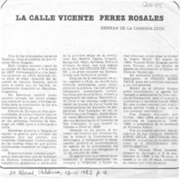 La calle Vicente Pérez Rosales