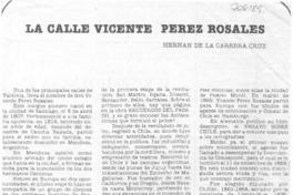 La calle Vicente Pérez Rosales