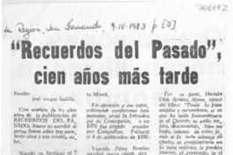 "Recuerdos del pasado", cien años más tarde