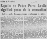 Sepelio de Pedro Parra Avello significó pesar de la comunidad.