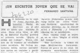 Un escritor joven que se va!