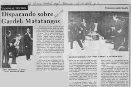 Disparando sobre Gardel: Matatangos.