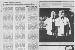 La ensalada con demasiado aliño