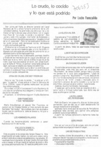 Lo crudo, lo cocido y lo que está podrido