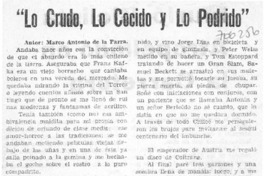 Lo crudo, lo cocido y lo podrido.