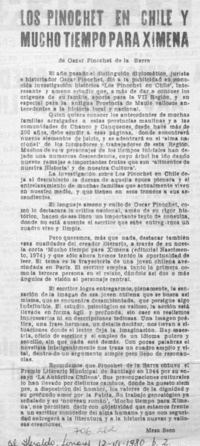 Los Pinochet en Chile y mucho tiempo para Ximena