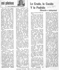 Lo crudo, lo cocido y lo podrido