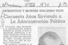 Cincuenta años sirviendo a la administración pública.