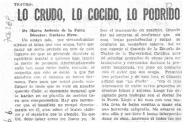 Lo crudo, lo cocido, lo podrido.