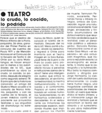 Lo crudo, lo cocido, lo podrido.