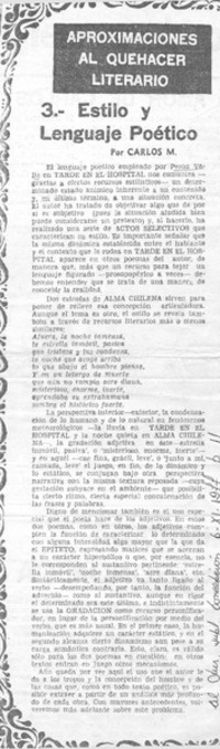 Estilo y lenguaje poético