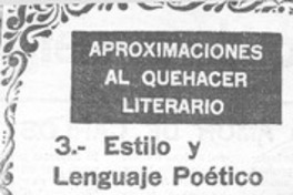 Estilo y lenguaje poético