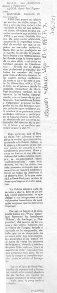 Los batallones Bulnes y Valparaíso