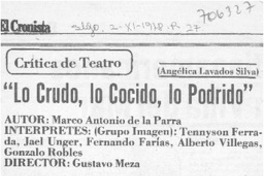 Lo crudo, lo cocido, lo podrido"