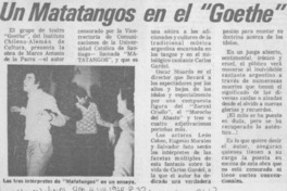 Un matatangos en el "Goethe".