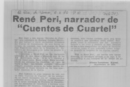 René Peri, narrador de "cuentos de cuartel"