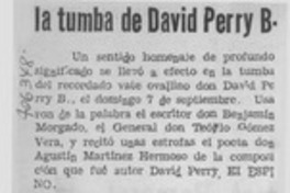 En la tumba de David Perry B.