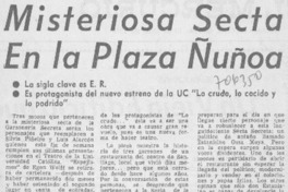 Misteriosa secta en la plaza Ñuñoa.